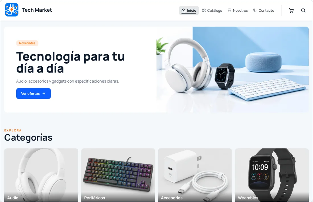 Vista real de la portada de Tech Market